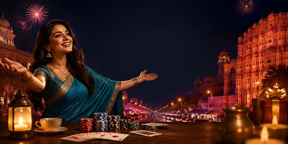 Indian woman managing her mobile payments while placing bets in Jaipur